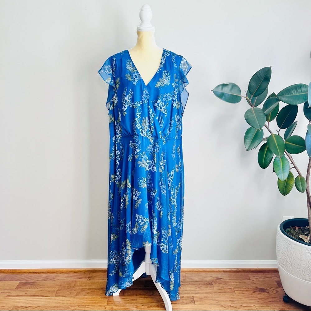 Vince Camuto Weeping Willows Floral Ruffle Dress - Picture 9 of 10